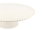 Présentoir à gâteau sur pied Patisdécor en céramique avec bord perlé 31cm