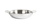 Sautoir Cristel Castel'Pro en acier inoxydable 18/10 5 ply avec 2 anses fixes - 16cm