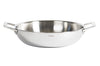 Sautoir Cristel Castel'Pro en acier inoxydable 18/10 5 ply avec 2 anses fixes - 24cm