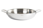 Sautoir Cristel Castel'Pro en acier inoxydable 18/10 5 ply avec 2 anses fixes - 24cm
