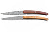 Set de 2 couteaux d'office Deejo Office Polynésien et Pacifique manche en bois d'olivier et bois corail 9cm