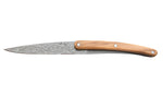 Set de 2 couteaux d'office Deejo Office Polynésien et Pacifique manche en bois d'olivier et bois corail 9cm