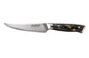 Couteau à steak Wusaki Sakin Damas 10Cr 13cm manche en fibre de carbone et feuille d'or