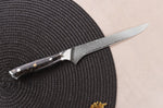 Couteau à désosser Wusaki Sakin Damas 10Cr 15cm manche en fibre de carbone et feuille d'or