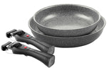 Set de cuisson 4 pièces Ballarini Torre 1 poêle 24cm + 1 poêle 28cm + 2 poignées amovibles