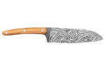 Couteau sankai Deejo Triskell 17cm manche en bois d'olivier