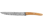 Couteau tranchelard Deejo Triskell 20cm manche en bois d'olivier