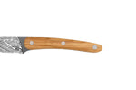 Couteau tranchelard Deejo Triskell 20cm manche en bois d'olivier