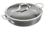 Sauteuse antiadhésive Ballarini Salina 28cm 2 poignées et couvercle en verre