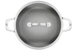 Sauteuse antiadhésive Ballarini Salina 28cm 2 poignées et couvercle en verre