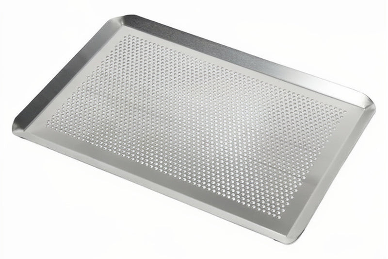 Plaque pâtissière perforée en aluminium Patisdécor avec rebords 40x30cm