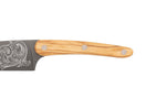 Couteau de chef Deejo Floréal 20cm manche en bois d'olivier