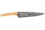 Couteau de chef Deejo Floréal 20cm manche en bois d'olivier