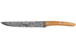 Couteau tranchelard Deejo Floréal 20cm manche en bois d'olivier