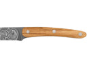 Couteau tranchelard Deejo Floréal 20cm manche en bois d'olivier