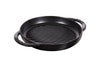 Poêle gril Staub Pure ronde en fonte émaillée noir mat - 23cm