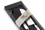 Coffret 2 couteaux Sabatier Toque blanche 100% forgé office + santoku