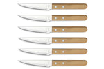 Coffret de 6 couteaux Pizza Bois Amefa inox et pakka
