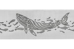 Couteau pliant Le Fidèle 20/20 en bouleau stabilisé bleu 10,8cm lame décor baleine