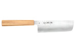 Couteau nakiri 16,5cm japonais artisanal Sakai Kikumori TS10 en chêne