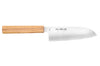 Couteau santoku 16,5cm japonais artisanal Sakai Kikumori TS10 en chêne