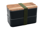 Sac isotherme Akinod kaki + Bento noir 1,4L