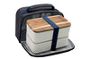 Sac isotherme Akinod bleu jeans + Bento blanc 1,4L