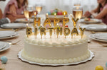 Bougies à piquer "Happy Birthday" Patisdécor dorées