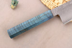 Couteau bunka 17cm japonais artisanal Hado Shiosai VG10 manche bleu