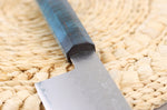 Couteau kiritsuke 20cm japonais artisanal Hado Shiosai VG10 manche bleu
