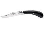 Couteau pliant artisanal Capuchadou acier sandvik manche bois d'ébène 12cm