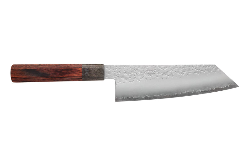 Couteau bunka 17cm japonais artisanal Hado Shiosai VG10 manche bois de pakka