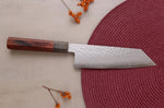 Couteau bunka 17cm japonais artisanal Hado Shiosai VG10 manche bois de pakka