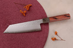 Couteau bunka 17cm japonais artisanal Hado Shiosai VG10 manche bois de pakka