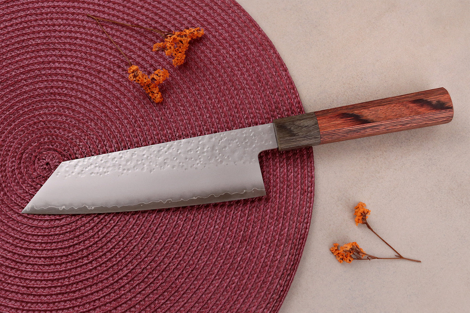 Couteau bunka 17cm japonais artisanal Hado Shiosai VG10 manche bois de pakka
