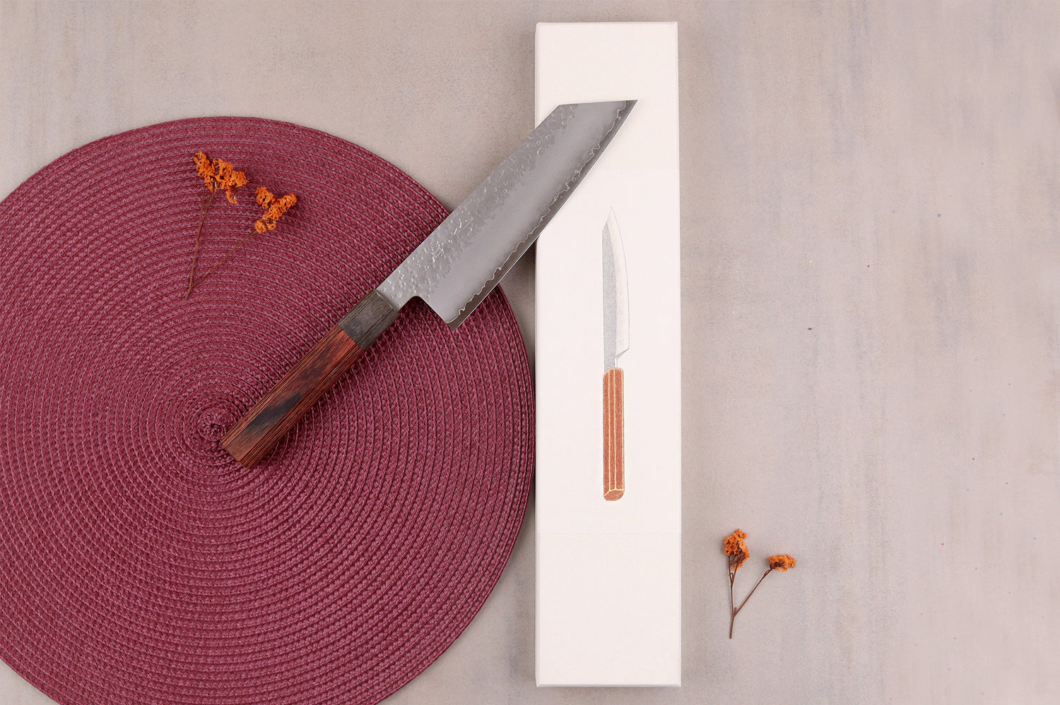 Couteau bunka 17cm japonais artisanal Hado Shiosai VG10 manche bois de pakka