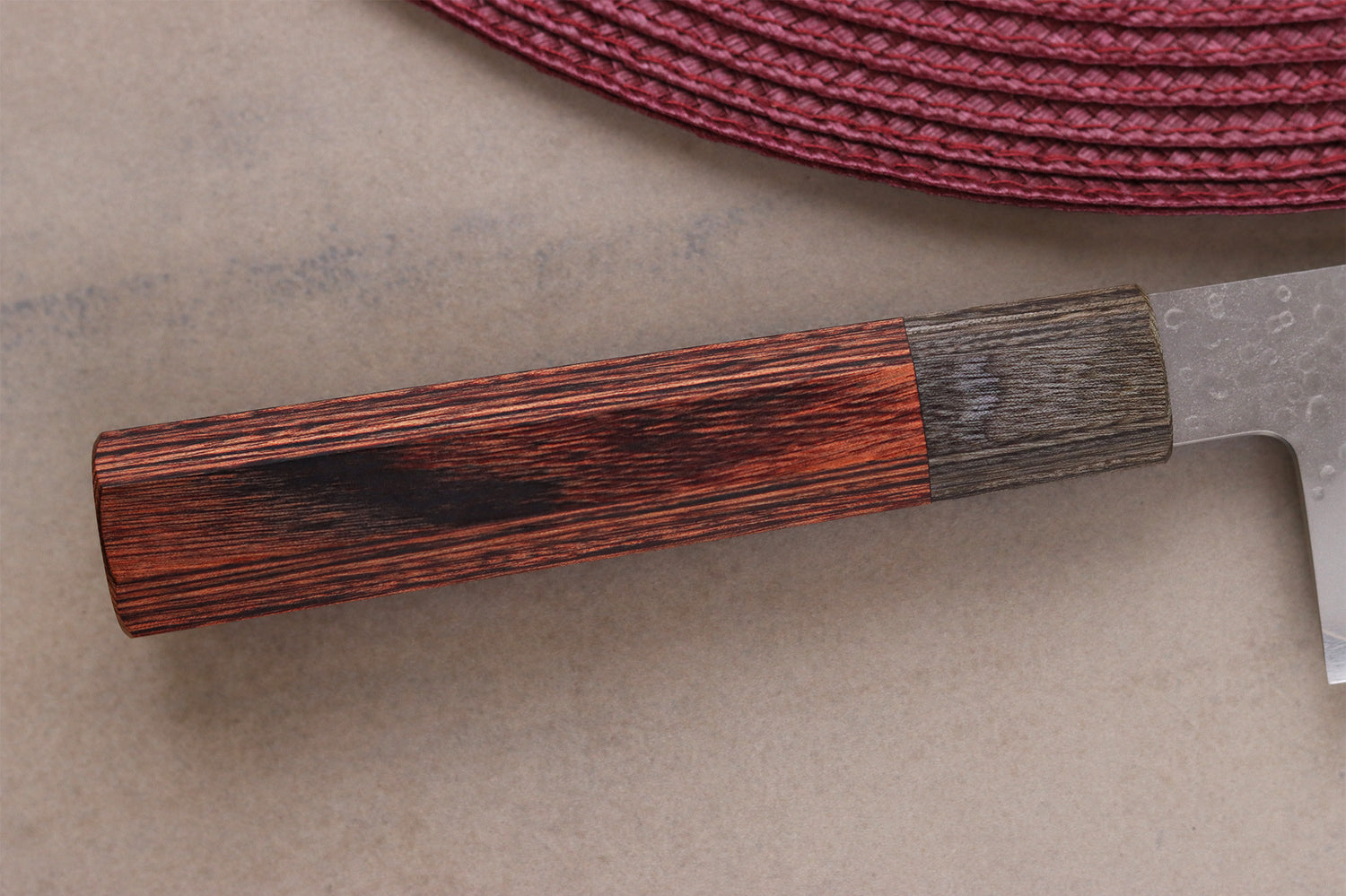 Couteau bunka 17cm japonais artisanal Hado Shiosai VG10 manche bois de pakka