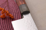 Couteau bunka 17cm japonais artisanal Hado Shiosai VG10 manche bois de pakka