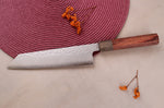 Couteau kiritsuke 20cm japonais artisanal Hado Shiosai VG10 manche bois de pakka