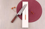 Couteau kiritsuke 20cm japonais artisanal Hado Shiosai VG10 manche bois de pakka