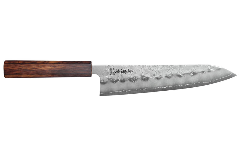 Couteau de chef japonais artisanal Wusaki Yoshi G3 chêne 21,5cm