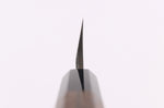 Couteau gyuto asymétrique 21cm japonais artisanal Hatsukokoro Shirasagi manche en wengé