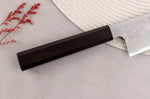 Couteau santoku 17cm japonais artisanal Nigara Hamono Tsuchime VG10 damas