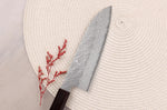 Couteau santoku 17cm japonais artisanal Nigara Hamono Tsuchime VG10 damas