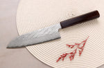 Couteau santoku 17cm japonais artisanal Nigara Hamono Tsuchime VG10 damas
