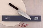 Couteau santoku 17cm japonais artisanal Nigara Hamono Tsuchime VG10 damas