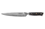 Couteau universel Wusaki Sakin Damas 10Cr 15cm manche en fibre de carbone et feuille d'or