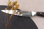 Couteau universel Wusaki Sakin Damas 10Cr 15cm manche en fibre de carbone et feuille d'or