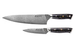 Coffret 2 couteaux Wusaki Sakin Damas 10Cr Chef + Office