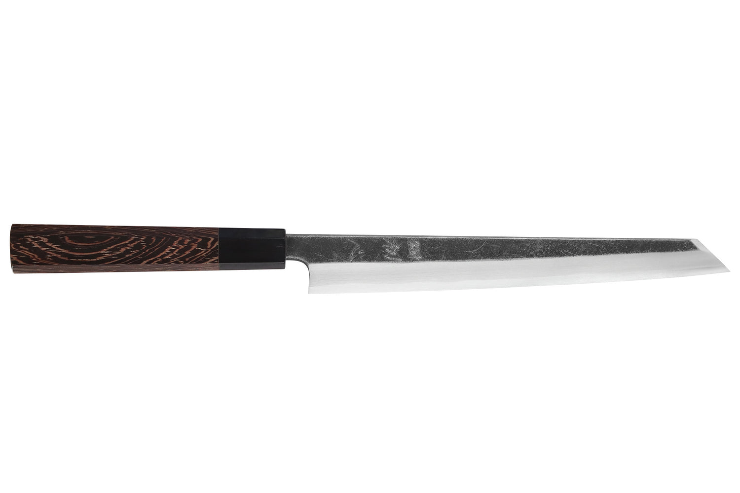Couteau yanagiba kiritsuke 24cm japonais artisanal Hatsukokoro Shirasagi manche en wengé